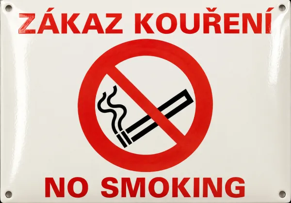 Smaltovaná kuřácká cedule S-smok 6